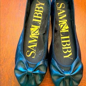 Sam & Libby flats with bow (navy blue)
